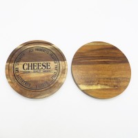 Eco-friendly cheese board with acacia wood and custom logo