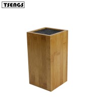 Natural bamboo universal knife storage block for 8 inch knife