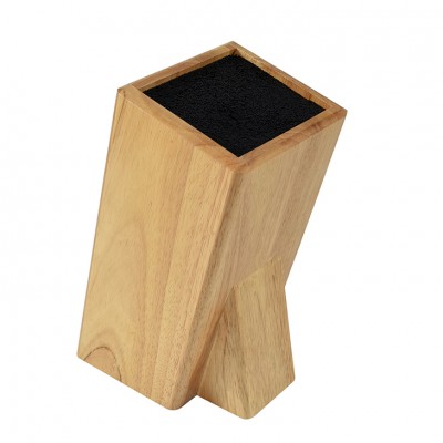 Eco-friendly multi-purpose rubber wood universal knife block